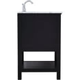 thumbnail image 5 of Elegant Decor Metropolis 24" Single Marble Top Bathroom Vanity in Black, 5 of 14