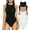 Black+white+mocha 3 Pack, variant on Tank Top Body Suits Women Sexy Crew Neck Racerback Halter Ribbed Sleeveless Bodysuit for Women