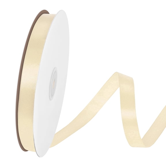 THEGLY 5/8 inchx 100 Yard Ivory Satin Ribbon Perfect for Gift Wrapping,Weddings,Christmas,Easter,Floral Arrangements,Hair Styling,Invitation Decor & More