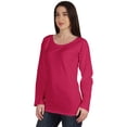 thumbnail image 3 of Inkmeso Solid Raglan Full Sleeve T-shirt For Women Scoop Neck Baseball Tee Casual Tops, 3 of 7