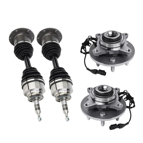 AutoShack Front Wheel Bearing Hubs CV Axles Kit Pair Replacement for 2005-2008 Ford F-150 4WD 2006-2008 Lincoln Mark LT 4WD 6-Lug 6 HUB010400353