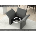 thumbnail image 2 of LLappuil 179" Modular Sectional Sofa, 14 Seat Modular Sectional Sofa with 2 Storage Ottoman, 25.6“ Seat Deep Faux Leather Sofa Dark Gray, 2 of 8