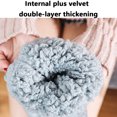 thumbnail image 6 of 1 pair Non Slip/Skid Socks, Winter Fluffy Cozy Fleece Socks, Plush Thick Warm Floor Socks-Black, 6 of 6