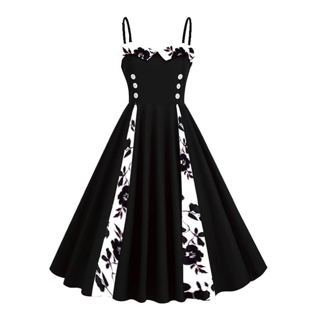 QIPOPIQ Robe Évasée pour Femmes Manches Courtes Robe Vintage Tendance Sans Manches Robes d'Automne Col en V Imprimé Offres 2023