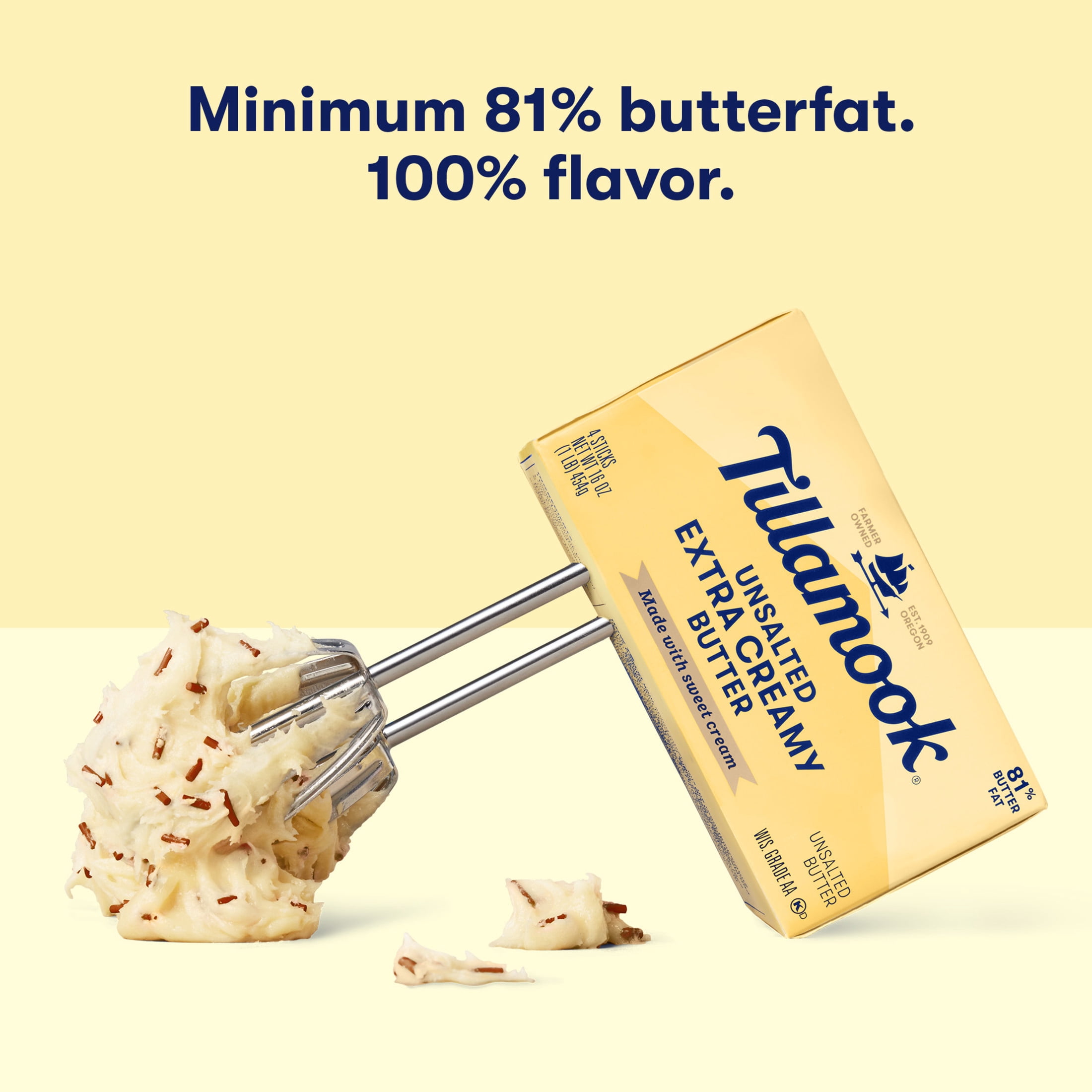 Tillamook Extra Creamy Unsalted Butter Sticks, 4 Count, 16 oz