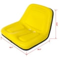 thumbnail image 2 of Olurrisa Deluxe Mower Tractor Seat Compatible with John Deere, Kubota, Allis-Chalmers, Bobcat, Case-IH, Ford New Holland, White, Oliver, Mpl, Moline, Massey Ferguson High Back ,with slide (Yellow), 2 of 7