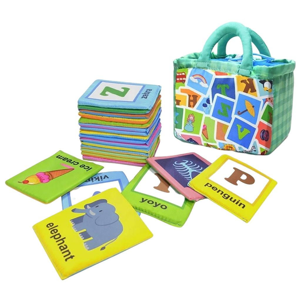 Alphabet Cards Waterproof Fabric Puzzle Toy ABC Flash Cards for
