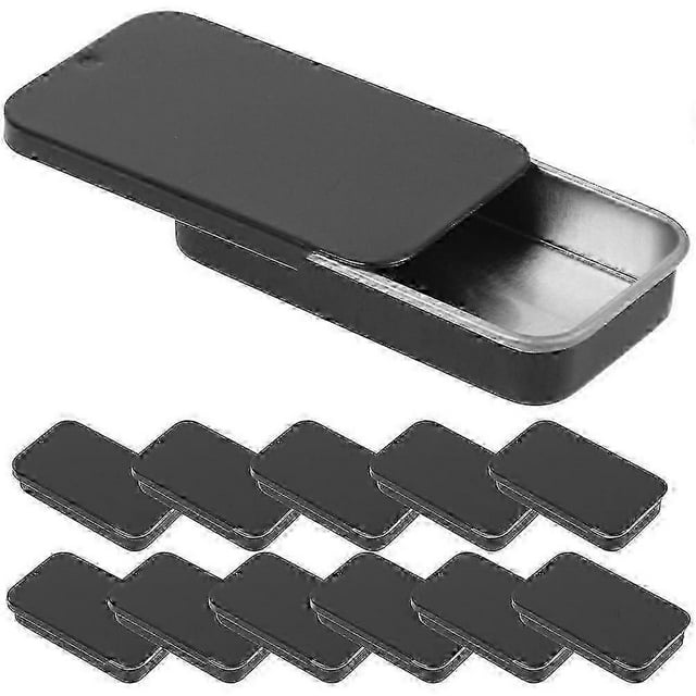 24Pcs Small Metal Boxes with Lids, Portable Iron Storage Containers (6x3.4x1cm, Black)