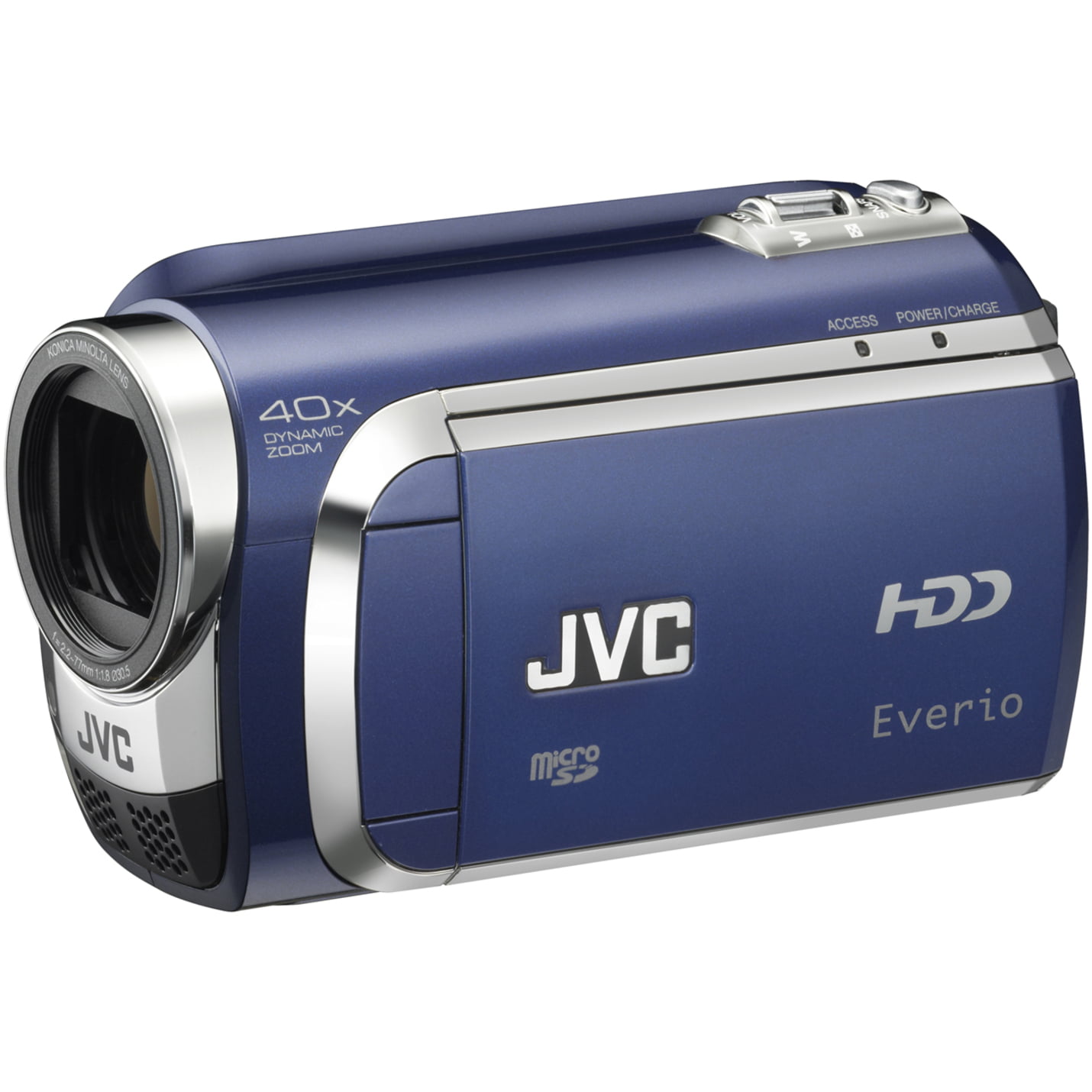 overskydende Fortløbende kompression JVC Sapphire Blue Everio GZ-MG630 60GB HDD Camcorder with 40x Optical Zoom  & 2.7" LCD Display - Walmart.com