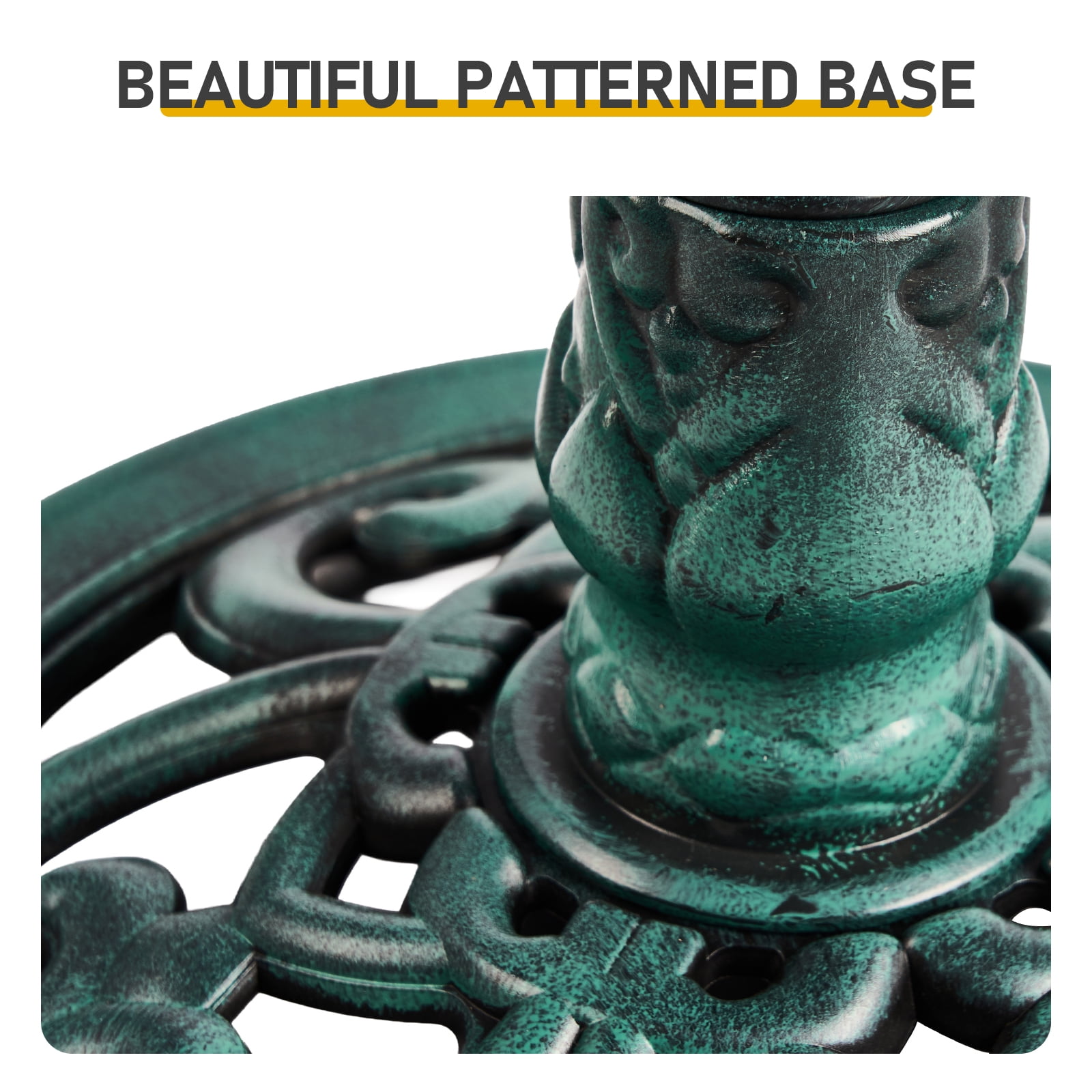 Resin Bird Bath With Lotus Edge & Feeder Tray, 50*50*86cm