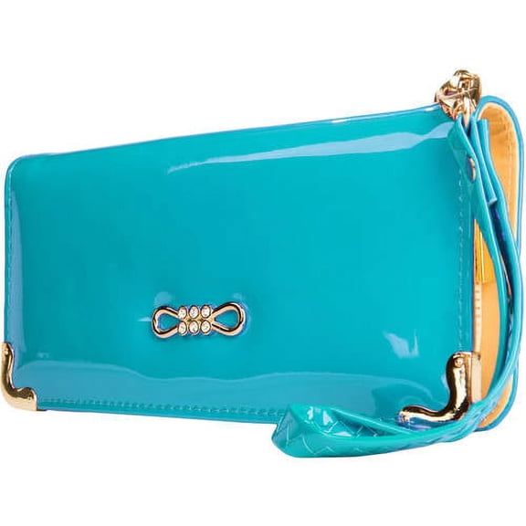 Women's Clutch Wallet Evening Purse Wristlet with Cell Phone Compartment (Fits up to 6.25In x 3.1In)