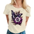 thumbnail image 7 of Ankishi Womens Butterfly Shirt Floral Crew Neck Summer Casual T Shirts Fashion Graphic Tees for Everyday Wear, 7 of 7