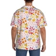 thumbnail image 5 of KLL Colorful Floral Print Men's Shirt Short Sleeve Button Down Summer Cuba Beach Shirts- X-Large, 5 of 7