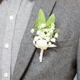 thumbnail image 3 of 2PCS Wedding Corsage Set Plastic Flower Wedding Boutonniere Wrist Flower, 3 of 10