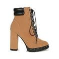 thumbnail image 2 of Women Lace Up Chunky Lug Sole Ankle Boot 19001, 2 of 6