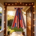 thumbnail image 7 of 4Th Of July Patriotic Decorations Wreath Bow For Wreath Gnomes Ornaments Tree Topper Bows For Patriotism Independence Day Memorial Day Veterans Day Front Door Indoor Outdoor Decor, 7 of 7