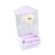 thumbnail image 5 of Accesorios de jaula de alimentación de jaulas de aves resistentes estacionamiento de alimentación de colgación automática transparente para pájaros Violeta, 5 of 8