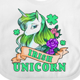 thumbnail image 4 of Inktastic St Patricks Day Irish Unicorn Illustration with Shamrocks Boys or Girls Baby Bib, 4 of 4