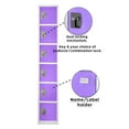 thumbnail image 4 of AdirOffice 72 in. H x 12 in. W x 12 in. D 6-Compartment Steel Tier Key Lock Storage Locker in Purple (4-Pack), 4 of 13