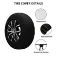 thumbnail image 2 of Yiaed Bee Floral Print Tire Wheel Cover, Waterproof Spare Tire Cover Fit for Jeep, Truck,Trailer, RV, SUV, Camper and Most Vehicle-15 inch, 2 of 6