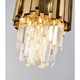 thumbnail image 4 of Bethel Gold Stainless Steel Frame Pendant Light With Clear Hanging Crystals, 4 of 6