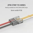 thumbnail image 6 of LED Light Strip Connectors 20pcs 2Pin Strip to Wires LED Tape Light Connectors,Transparent Solderless No Dark Area 8mm, 6 of 7