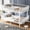White, variant on Queen over Queen Bunk Bed with Ladders and Guardrails, Metal Bunk Bed Frame Convertible into 2 Separate Platform Beds for Bedroom All Ages, No Box Spring Needed, Black