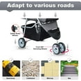 thumbnail image 4 of BestPet Pet Stroller Dog Cat Jogger Stroller Folding with Cup Holder, Grey, 3 Wheels, Mesh+Linen, 4 of 7