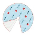 thumbnail image 2 of KLL Syringe And Red Cross Christmas Tree Skirt 30" ,Party Decorations Farmhouse for Christmas Decorations Holiday Party, 2 of 6