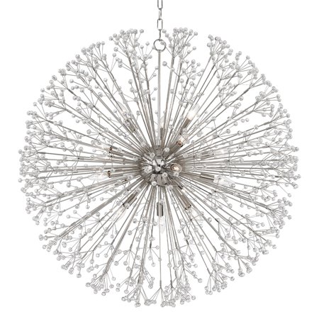 

Hudson Valley Lighting 6039 Dunkirk 16 Light 40 Wide Crystal Chandelier - Nickel