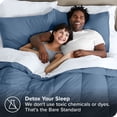 thumbnail image 4 of Bare Home 5-Piece Bed-in-a-Bag - Twin, Coronet Blue with White Sheet Set, 4 of 8