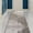 Beige, variant on Custom Size Runner Rug Cubes Abstract Design Blue Color 26 or 31 inch Wide Pick Your Length Non-Slip Rubber Backing
