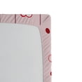 thumbnail image 3 of Ambesonne Romantic Fitted Sheet, Contour Hearts Lines, Twin Size, Rose Red Pink, 3 of 3