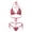 Red, variant on Qiopertar Women's Vintage Printed Bikini Swimsuit Conservative Beach Skirt Two Piece Set Mesh See Through Bra Panties Casual Party Vacation Swimwear, Pink FREE SIZE