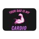 thumbnail image 1 of Tu papá es mi cardio 1 alfombra de baño súper suave antideslizante para baño, cocina, dormitorio, hogar, alfombra de piso, 15,75 x 23,62 pulgadas, 1 of 6