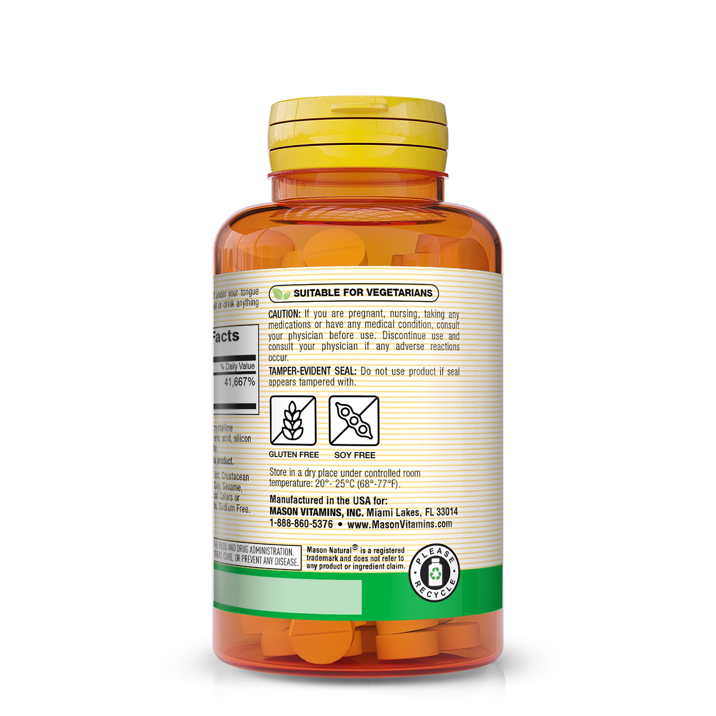 (3 pack) Mason Natural Vitamin B12, Supports Conversion of Food into Energy, 200 Tablets