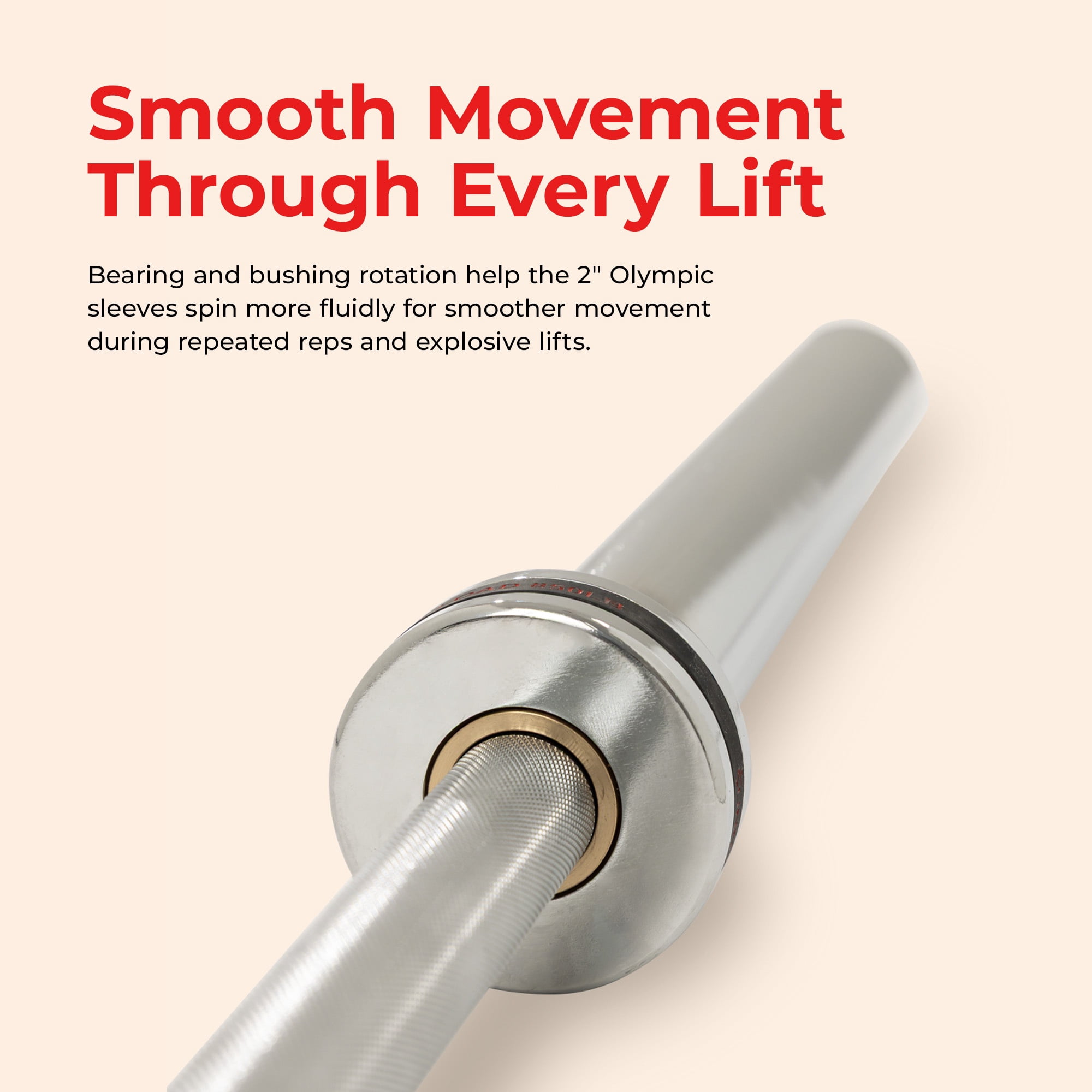 Sunny Health & Fitness 86” (7 ft) Olympic Barbell Bar with 28mm Shaft Diameter - SF-OB04-86-28