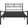 thumbnail image 3 of Fullfurnique Minimalist Metal Platform Bed with Arrow Design Headboard for Adults, Twin, Black, 3 of 8
