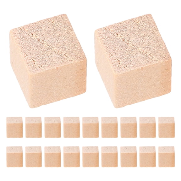 UNOMOR 50pcs Small : Blank Wooden Cubes For Carving Unfinished Wood Craft Cubes Ideal For Diy Art Educational Game