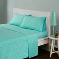 thumbnail image 4 of Home Essence Teen Seafoam Polka Dot 180 TC Cotton 4 Piece Sheet Set, Queen, 4 of 5