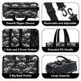 thumbnail image 3 of Teacher Tote Bag,Black Dinosaurs Skeleton Text Pattern Teacher Utility Tote Bag,Large Work Tote Bags for Women with Multiple Pockets,Top Zipper Closure,13.8x10.6x6.7 Inch, 3 of 5