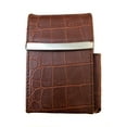 thumbnail image 6 of Croc Print Genuine Leather Cigarette Pack Holder Flip-Top Pouch Smoke Carrying Hard Case Croco Cowboy Style, 6 of 9