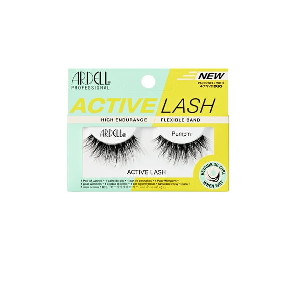 Ardell Active Lash, Pump'n Black False Eyelashes, 1 Pair