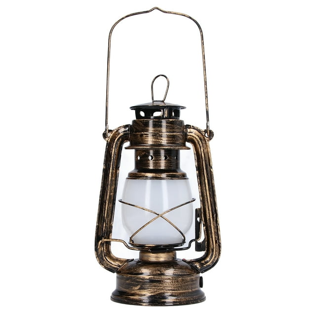 Camping Light, LED Lantern EU Plug 110-240V Retro Style For Outdoor Black,Bronze