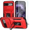 thumbnail image 1 of REQO for Google Pixel 8A Case with HD Screen Protector & Slide Camera Cover & Kickstand, [Not for Pixel 7A/7 Pro Phone], for Google 8A Case [Military Grade] for Google Pixel 8A (Z_Rosegold), 1 of 8