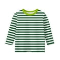 thumbnail image 3 of LTTVQM Girls 3/4 Sleeve Shirts Winter Cute Striped Graphic T-Shirts Crewneck Comfortable Blouse Tween Girls Fashion Clothes Green 9-10 Years, 3 of 4