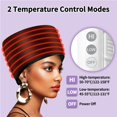 thumbnail image 3 of Gorro de vapor térmico eléctrico calentado para cabello afro negro natural - Gorro de tratamiento de spa caliente con control de temperatura para un acondicionamiento profundo en casa - Negro, 3 of 5