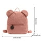 thumbnail image 3 of Mochila infantil con diseño de osito y cordero, mochila infantil de viaje, ligera, duradera, de gran capacidad, plegable, correas de hombro ajustables, material suave de cordero.,Wsvlmg, 3 of 9