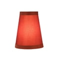 thumbnail image 5 of Aspen Creative 32659-2 Small Hardback Empire Shape Chandelier Clip-On Lamp Shade Set (2 Pack), Transitional Design in Redwood, 4" bottom width (2 1/2" x 4" x 5" ), 5 of 7