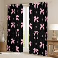thumbnail image 2 of Manfei Princess Pink Bow Curtains and Drapes (52x63), Kawaii Ribbon Curtains Pack of 2, Cartoon Theme Black Out Curtains, Super Cozy Bedroom Decorative, 2 of 6